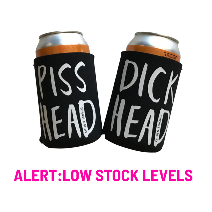 Piss Head/Dick Head foldable stubby holder