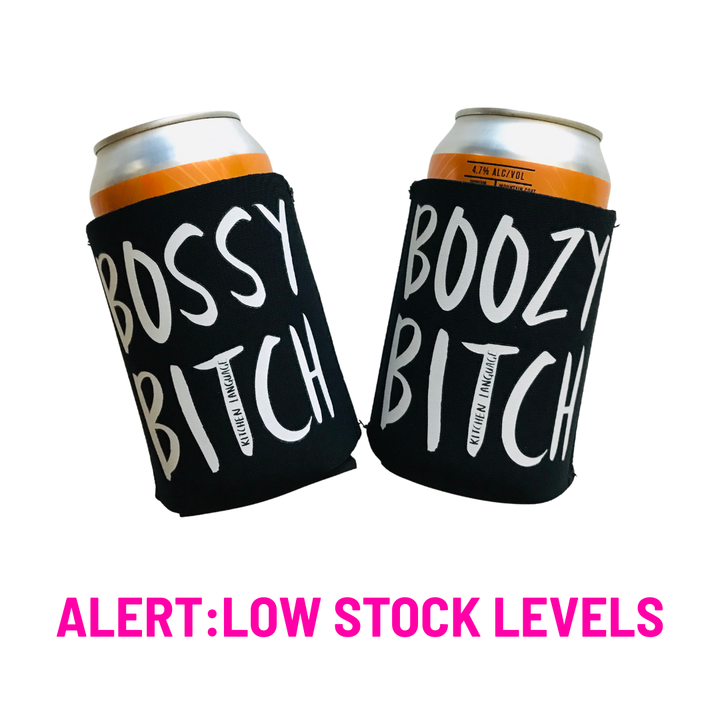 Boozy Bitch/Bossy Bitch foldable stubby holder