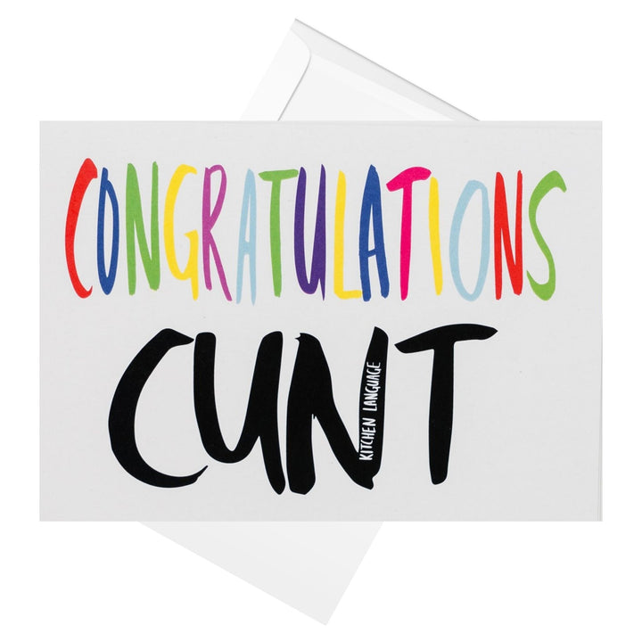 Congratulations Cunt greeting card