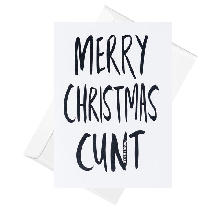 Merry Christmas Cunt greeting card