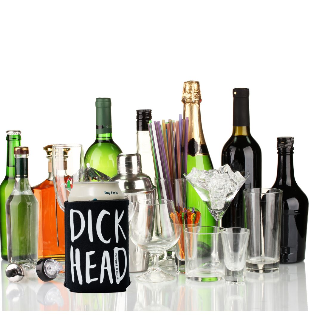 Dick Head stubby holder around bottles