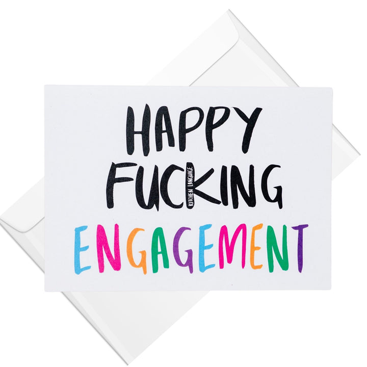 Happy Fucking Engagement greeting card