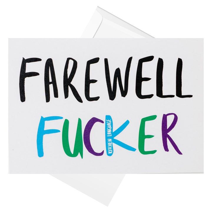 sweary farewell greeting card