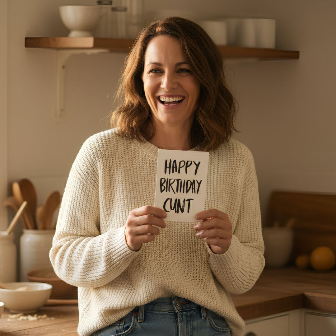 Happy Birthday Cunt greeting card