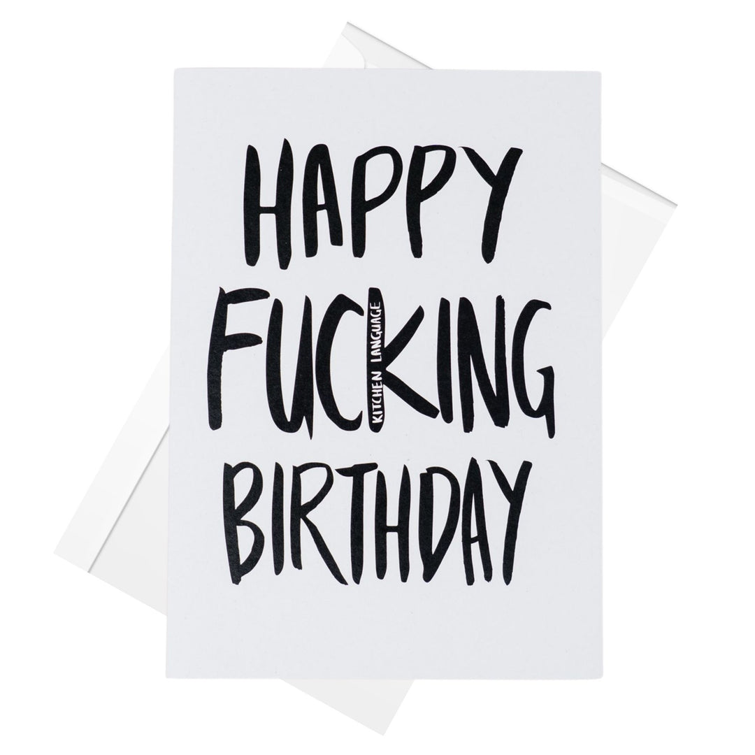sweary birthday greeting card