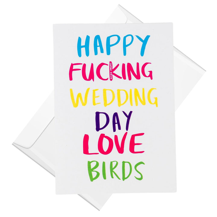 Sweary wedding card