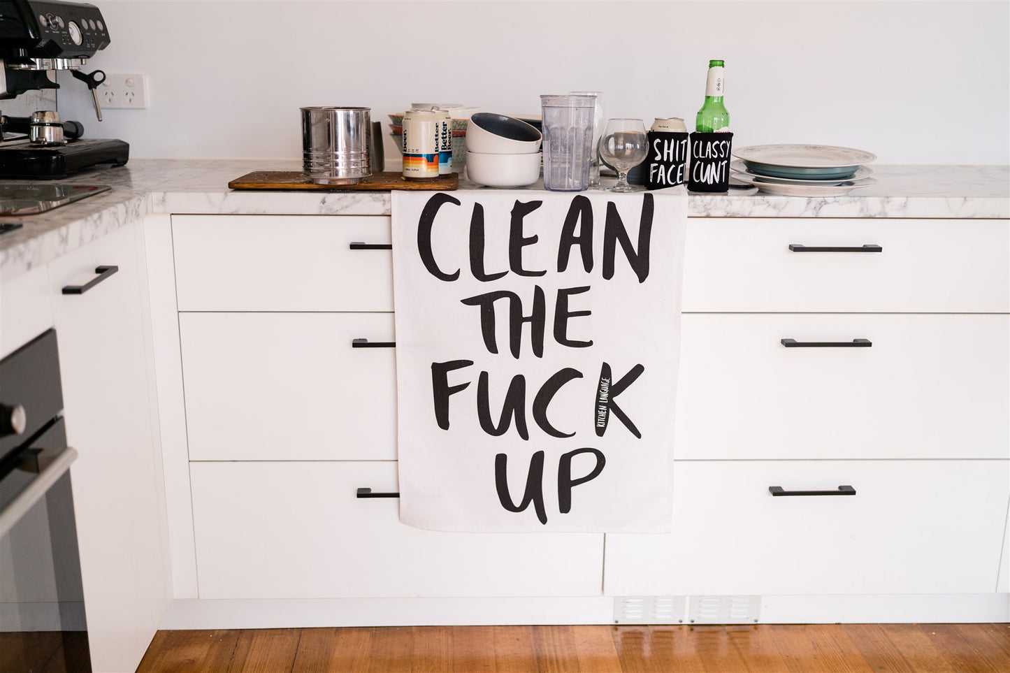Clean The Fuck Up- Kitchen Towel- Kitchen Language