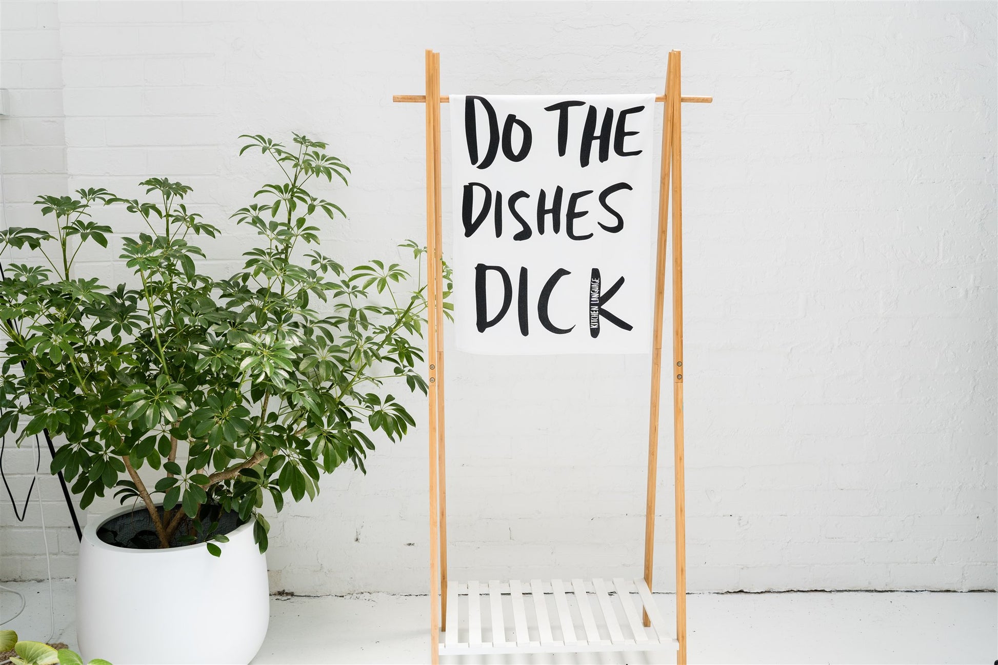 Do the Dishes Dick- Tea Towel cotton- Kitchen Language