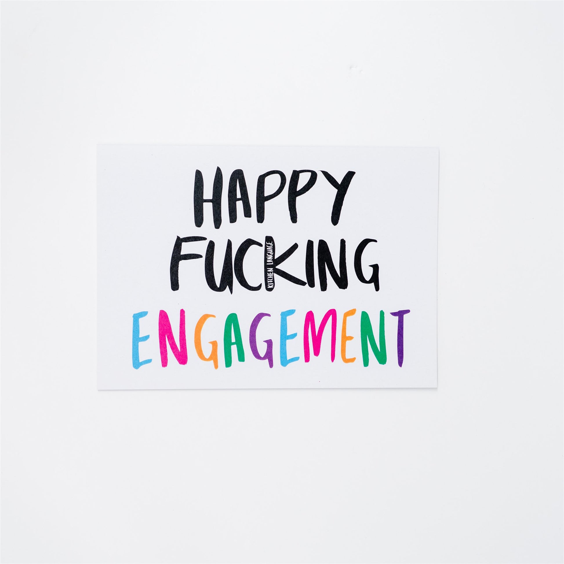 Happy Fucking Engagement- greeting card- kitchen language