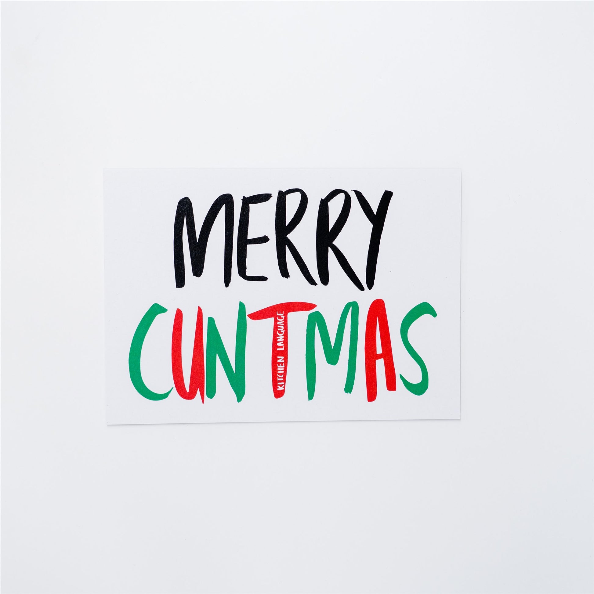 Merry Cuntmas- Christmas- greeting card- kitchen language