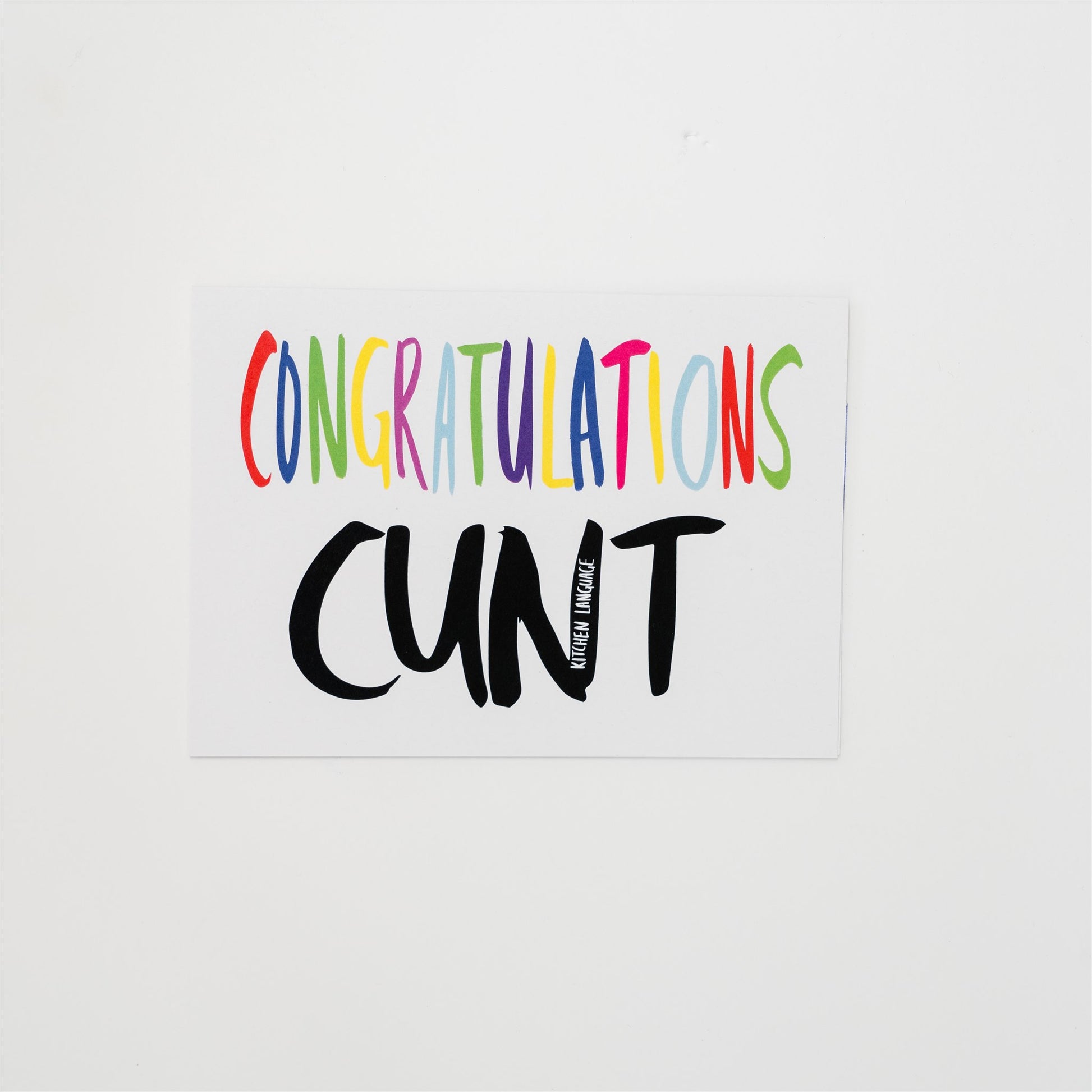 Congratulations card- funny card- Kitchen Language 